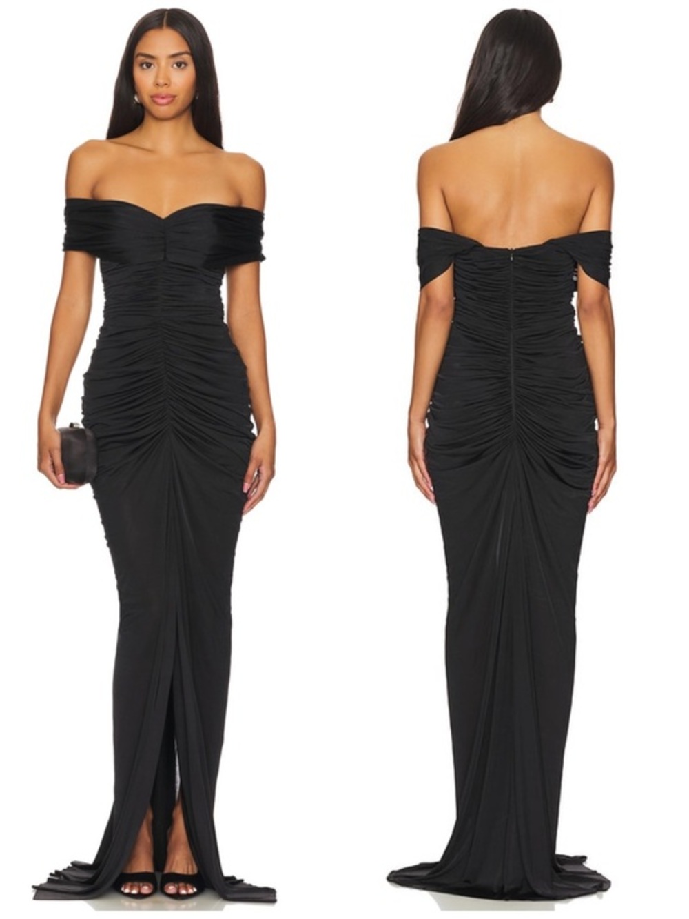 YAURA Tiara Jersey Dress Black Size UK8 / US 4